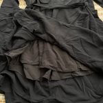 Lea & Viola NWT  Black Wrap Mini Dress Long Sleeve Ruffle Hem Size Large Photo 6