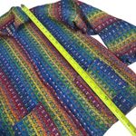 Earth Ragz Vintage 90s  Full Zip Rainbow Knit Wool Jacket Photo 8