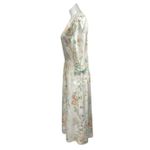 Vintage Lanz Womens White Floral Short Puff Sleeve Midi A Photo 2