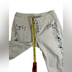 Mudd Vintage Y2K  Lace-Up Front Tie Flare Jeans Size 3 Floral Embroidered RARE Photo 10