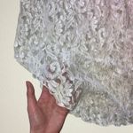 Vintage Cinema Etoile sheer lace camisole lingerie top with sequins and pearls White Size M Photo 5