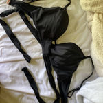 Shade & Shore Black Strappy Bikini Top Size 34D Photo 0