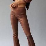 Free People Hosbjerg x  Women’s Elora Metallic Walnut High Waist Split Hem Pants Photo 0
