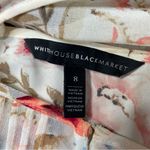 White House | Black Market WHBM Silk Floral Mimosa Chiffon bell sleeve blouse‎  8 Photo 7