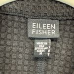 Eileen Fisher Black Textured Knit Jacket Made in USA Italian Fabric M Photo 3