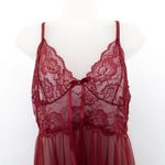 Y2K Avidlove Womens Sheer Babydoll Top Size XL Red Lace Lingerie Coquette Photo 1