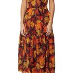 Lost + Wander NWT  Surreal Metallic Floral Midi Dress One Size Photo 3