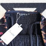 Simplee Apparel Simplee Black Floral Embroidered Smocked High Neck Tulle Mesh Maxi Dress Medium Photo 14