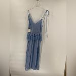 Free People  Kiki Peplum Sheer Ruffed Lace Trims MIDI Slip Dress xs Photo 2