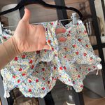 For Love & Lemons  strawberry kiss shorts scalloped bows tie pjs cottagecore Photo 10