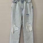 Free People  Women's Destroyed Light Denim Pants | US 28 Photo 1