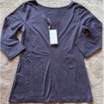 Hugo Boss Women's Jersey 515 Med Purple V-Neck 3/4 Sleeve Size M NWT Photo 0