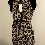Rebecca Taylor Silk LEOPARD BLOCK Mini Dress color black & cream Size US4 new Photo 4