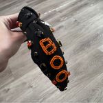Halloween Knotted Headband October Ghost Boo Beaded Studded Boutique Black Photo 4