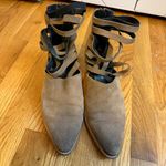 Free People  Sloan Women’s 39 Tan Suede Strappy Ankle Booties Boots Western Boho Photo 1