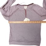 Knox Rose  Waffle Knit Pullover Henley Boho Hippie Sweatshirt Photo 9