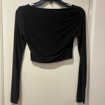 Pretty Little Thing  Elegant Black Long Sleeve Crop Top Photo 1