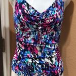 Aqua Green  colorful one piece swimsuit Photo 3