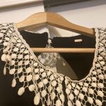 Free People  Black White Knit Crochet Collar Fit & Flare Sleeveless Dress Size S Photo 1