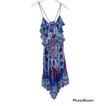 ROCOCO SAND Handkerchief Silk Dress M midi Blue Size M Photo 2