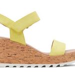 Sorel Wedge Sandals, Platform Yellow Suede Leather Shoes Size 9.5M New w/o Box Photo 5
