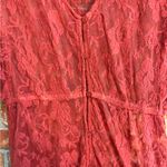 May & July  womens lace button front slit maxi dress terra cotta S Photo 2