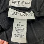 Catherines Pull On Knit Jean Black 1X Stretch Comfort Minimalist Capsule Casual Photo 2