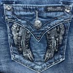 Miss Me Women's Blue Standard Skinny Cotton Jeans Size 26x32.5” Embroidered Photo 11