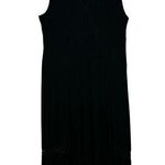 Liz Claiborne Sleeveless Black Dress Women Size X-Large Crochet Details Classic Photo 0