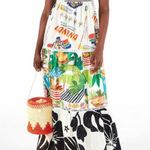 Farm Rio  Maxi Dress Tropical Sz small fruit Foliage Motif Maximalist  Photo 0
