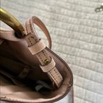 J.Crew baby pink suede 100% leather brass ring small tote bag crossbody Photo 13