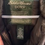 Eddie Bauer  Down Puffer Vest Goose Down Full Zip Brown Fur Lined Small Photo 2