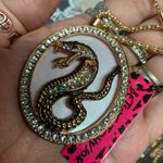 Betsey Johnson  Gold and Pink Snake Necklace Photo 4