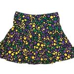 NEW Mardi Gras Skort S Bienville Babes Purple Green Gold Skirt Shorts Parade Black Photo 0