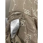 Joie  Embroidered Tiered Ruffle Mini Dress Tan Floral Short Sleeve Boho Eyelet Photo 6