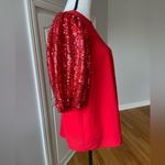 Vine & Love  new with tags red blouse with sequin sleeves size M  holiday Photo 3