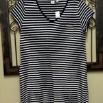 Gap  striped short sleeve vneck tshirt mini dress Photo 0