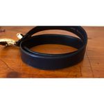 Cipriani Belt Glazed Cowhide On PVC Lining Black Gold Tone Buckle Size Large Photo 3