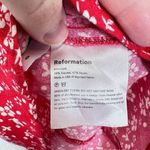 Reformation  Puff Sleeve Bustier Red Dress Ditsy Floral‎ Milkmaid Mini Dress Photo 1