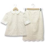 Tory Burch Aurelia Lace Top & Debra Skirt Set Cream Ivory Size 0 Matching Outfit Photo 1