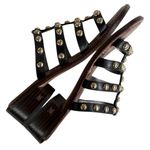 Sam Edelman Like New Leather
Studded Juniper Sandals Black Gold Size 10 Photo 5