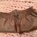 Mittoshop Brown Faux Leather Shorts These Three Boutique  Photo 2