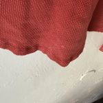 We The Free  Thermal Top Fitted XS Red Long Sleeve Crochet Cuff‎ Waffle Knit Boho Photo 7