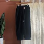 J.Crew  Linen Cotton Drawstring Pant Black‎ Pull On Elastic AW842 NWT Size 0P Photo 1