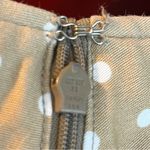 Rafaella Size 10 Tan Capri Pants with White Polka Dots w/Side Zipper hoo… Photo 8