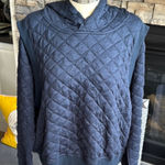 Quilted Navy Women's Hoodie Blue Size L Photo 0