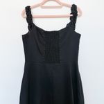 Favorite Daughter Lovesick Dress Button Front Ruffle Strap Midi Black Size 14 Photo 8