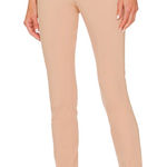 L'Academie  Nude Tapered Pant Taupe XS Split Hem Tan Trousers Italian Career $198 Photo 0