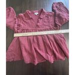 &merci &Merci Boutique Mauve Puff Sleeve Gauzy 100% Cotton blouse size Medium NEW! Photo 2