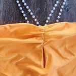 Retrofête Retrofete Orange Maxi Dress Pearl Halter Size Small Sample Photo 1